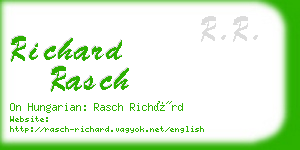 richard rasch business card